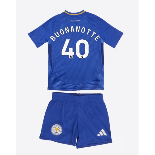 Fotballdrakt Barn Leicester City Facundo Buonanotte #40 Hjemmedraktsett 2024-25 Kortermet (+ Korte bukser)